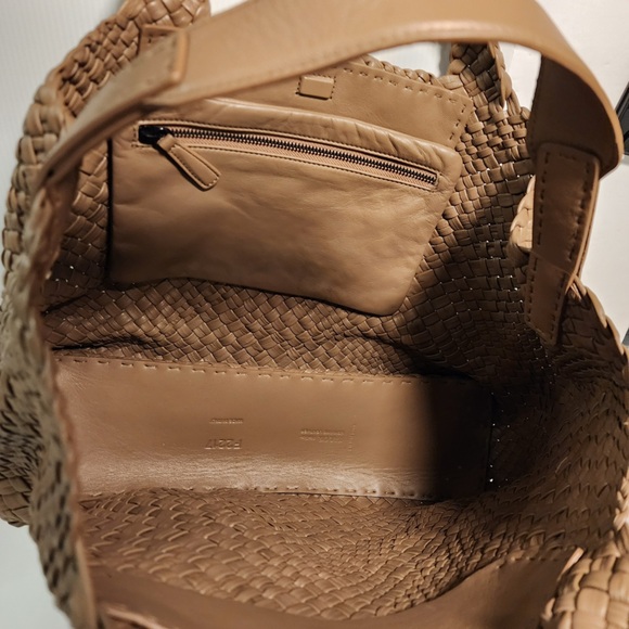 FALOR ITALY Hand Woven Genuine Leather Large Soft Tote Satchel Handbag F2217 - Picture 12 of 16